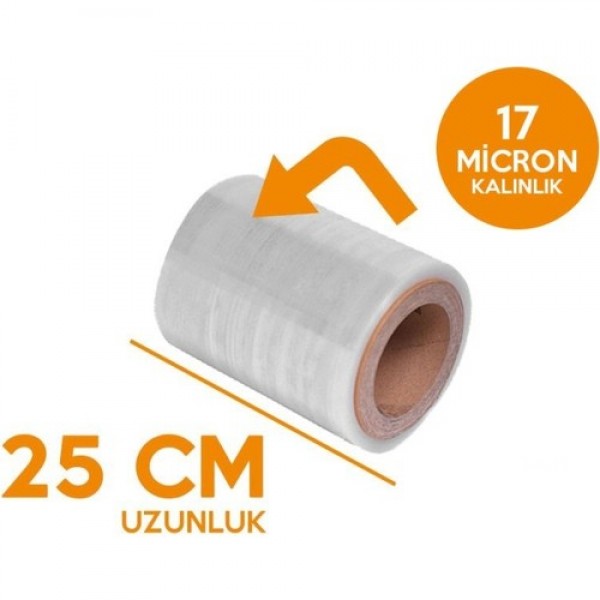 ŞHD STREÇ FİLM 17 MİCRON 25 CM 200 M 100 KOLİ (1200 ADET)